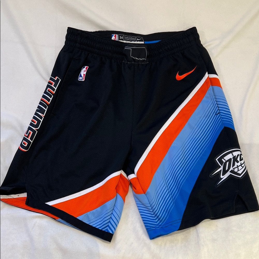 OKC Thunder Nike NBA Engineered Shorts Sz 34